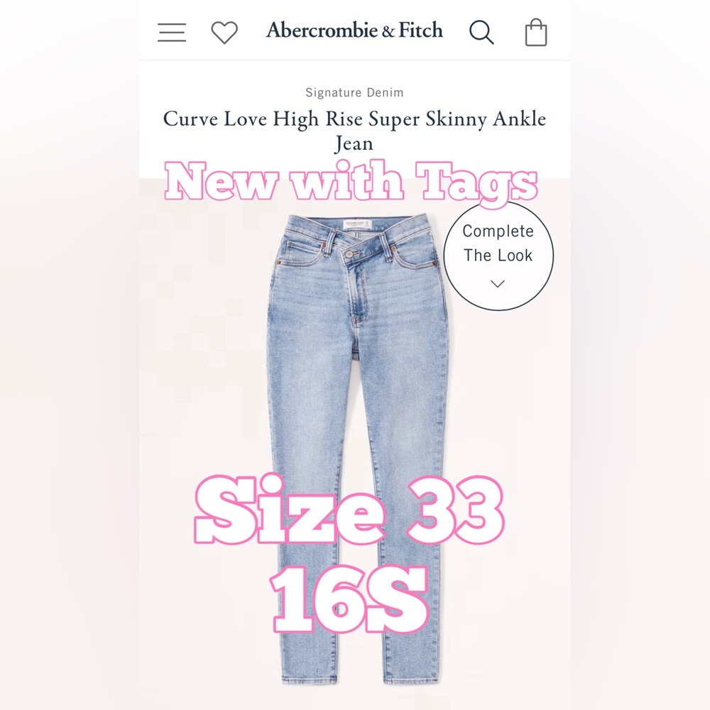 Abercrombie and Fitch Curve Love high Rise